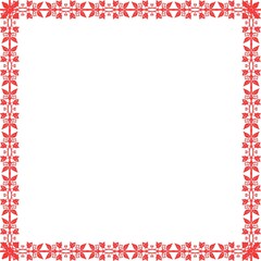 Simple Square Frame with White Background, Amazing Frame, Border Frame and Unique Photo Frame, Red Color, Unique Square Frame