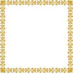 Simple Square Frame with White Background, Amazing Frame, Border Frame and Unique Photo Frame, Sharp Golden Color, Unique Square Frame