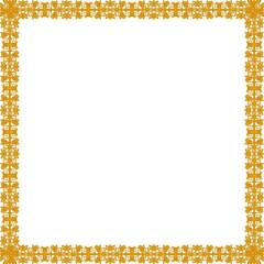 Simple Square Frame with White Background, Amazing Frame, Border Frame and Unique Photo Frame, Golden Color Frame, Unique Square Frame
