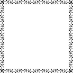 Simple Square Frame with White Background and Amazing Frame, Border Frame and Unique Photo Frame, Black Color, Unique Square Frame