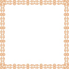 Simple Square Frame with White Background, Amazing Frame, Unique Border Frame and Photo Frame, Orange Square Frame
