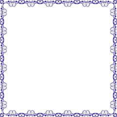 Simple Square Frame with White Background, Unique Frame, Border Frame and Amazing Photo Frame, Blue Color Square Frame
