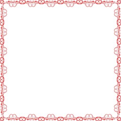 Simple Square Frame with White Background, Unique Frame, Border Frame and Amazing Photo Frame, Red Square Frame