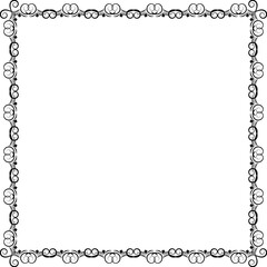 Simple Square Frame with White Background, Amazing Frame, Border Frame and Unique Photo Frame, Black Unique Square Frame