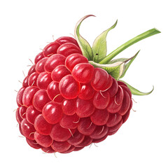 ripe raspberry isolated on transparent background