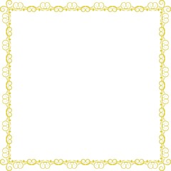 Simple Square Frame with White Background, Amazing Frame, Border Frame and Unique Photo Frame, Golden Unique Square Frame