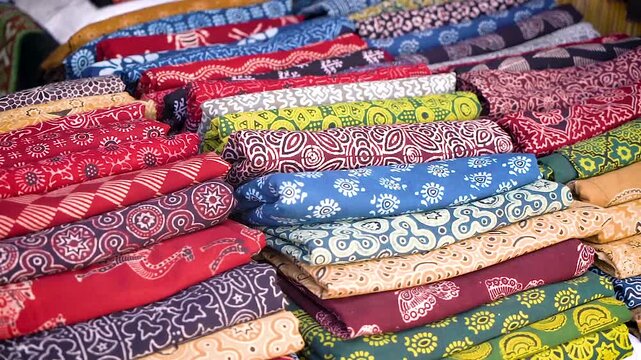 Slow motion shot of traditional Pakistani art