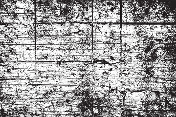 Heavy Distressed Black and White Grunge Wall Overlay Texture