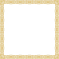 Simple Square Frame with White Background, Amazing Frame, Border Frame and Unique Photo Frame, Sharp Golden Square Frame