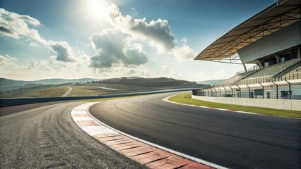 Race Track Curve: Thrill of Speed and Competition