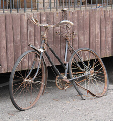 A Wrecked Bicycle Being Used as a Display Prop.