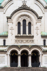 St. Alexander Nevsky Cathedral, main facade, Sofia, Republic of Bulgaria, Europe