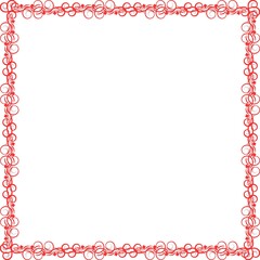 Simple Square Frame with White Background, Unique Frame, Border Frame and Unique Photo Frame, Red Square Frame