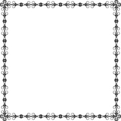 Obraz premium Simple Square Frame with White Background, Unique Frame, Border Frame and Unique Photo Frame, Black Square Frame