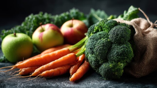 Fresh vegetables and fruits - Powered by Adobe