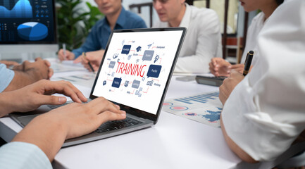 E-learning website with sofware for student to study online on the internet network brisk