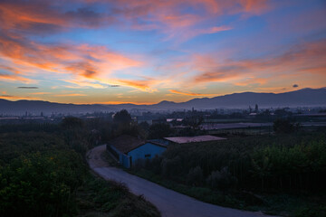 Sunrise in Izmir's Odemiş district