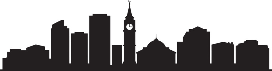 Riyadh saudi arabia skyline silhouette illustration vector modern cityscape panorama with landmark buildings and famous architecture