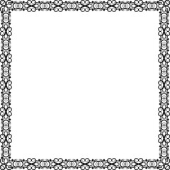 Simple Square Frame with White Background, Unique Frame, Border Frame and Unique Style Photo Frame, Black Square Frame