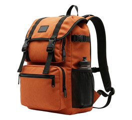 Orange backpack travel rucksack hiking daypack school bag camping gear outdoor adventure bag for men and women