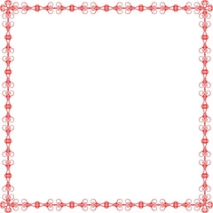 Simple Square Frame with White Background, Unique Frame, Border Frame and Unique Style Photo Frame, Red Square Frame