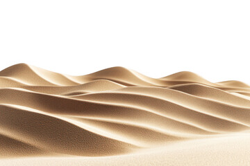 A serene landscape of gently rolling sand dunes under a bright sky. the natural beauty of a desert environment. ideal for backgrounds in travel or nature-themed projects