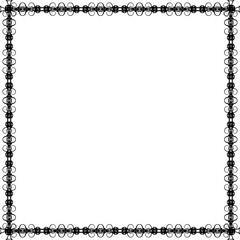Simple Square Frame with White Background, Unique Style Frame, Border Frame and Unique Photo Frame, Black Square Frame