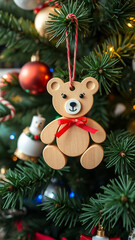 Christmas Season Holiday Photo with Festive Winter Decorations