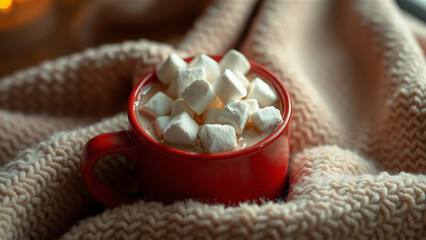 Christmas Background Photo with Festive Holiday Decorations and Warm Lights