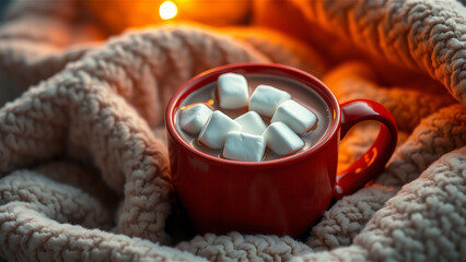 Christmas Background Photo with Festive Holiday Decorations and Warm Lights