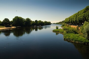Landscape whit the Vienne river in middle France