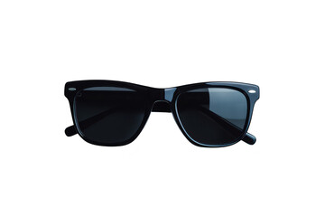 A pair of stylish black sunglasses placed on a clean. light-colored surface. their sleek design and reflective lenses. ideal for fashion and accessory photography