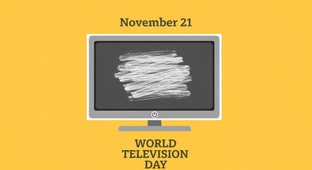 World television day is celebrated on november 21st every year, vector design
