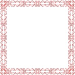 Simple Square Frame with White Background, Unique Frame, Border Frame and Amazing Photo Frame, Red Color Square Frame