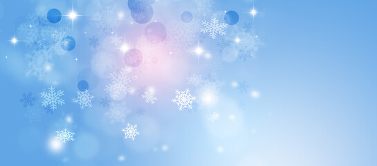 Bright Winter Snow Blue Banner