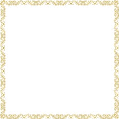 Simple Square Frame with White Background, Unique Square Frame, Border Frame and Amazing Photo Frame, Golden Color Frame