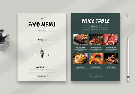 Food Menu Design Template