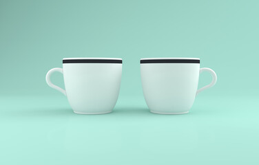 Realistic Mug Mockup 3D Rendered