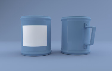 Realistic Mug Mockup 3D Rendered