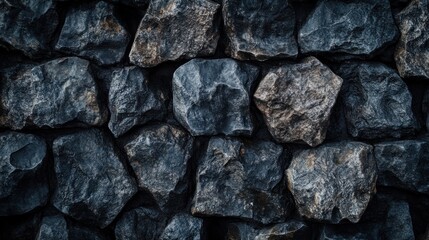Dark Textured Stone Wall, A Captivating Display of Natural Rock Formation