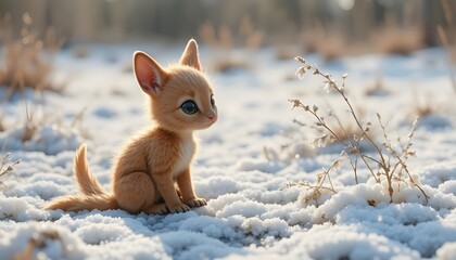 squirrel in the snow