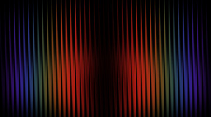 Fototapeta premium Rainbow Spectrum Abstract Background with Vertical Rippling Lines on Black colors