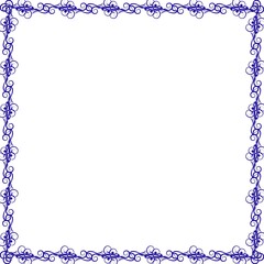 Simple Square Frame with White Background, Unique Square Frame, Border Frame and Amazing Photo Frame, Blue Color Amazing Frame
