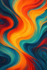 Vibrant swirling color waves