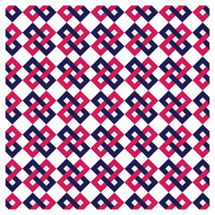Seamless geometric diamond pattern in pink and blue tones