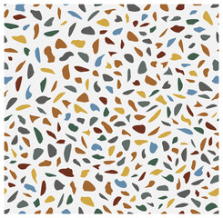 seamless terrazzo pattern with colorful stone fragments