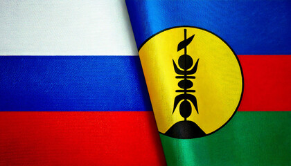 ロシアの国旗とニューカレドニアの国旗(Russian Federatio flag & New Caledonia flag.)
