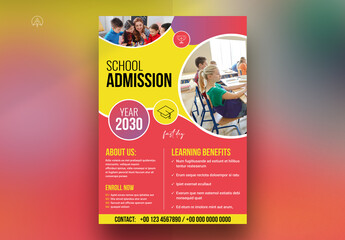 School Admission Flyer Template