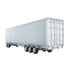 Light grey shipping container trailer png cargo png logistics png transport png freight png trailer png industrial png storage png delivery png transparent background image [memory:6]