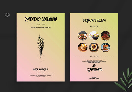 Food Menu Design Template